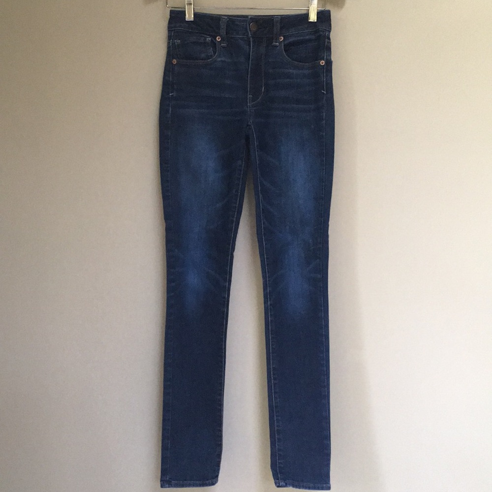 American Eagle High Rise Skinny Jeans 2L - Picture 1 of 4